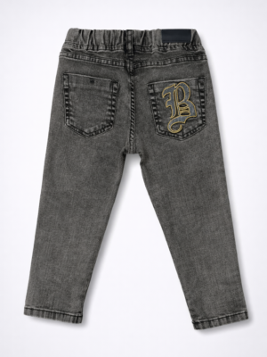 Falcon Embroidered grey jeans backside