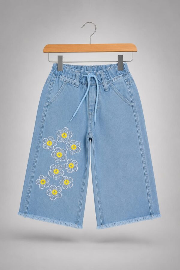 Wide Leg Embroided jeans
