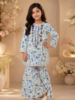 Floral blooming sharara set
