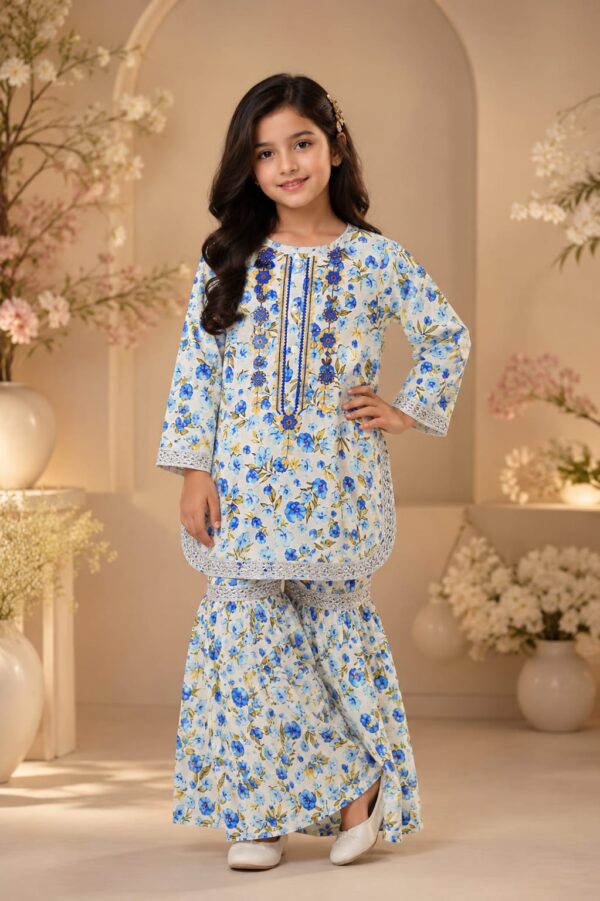 Floral blooming sharara set