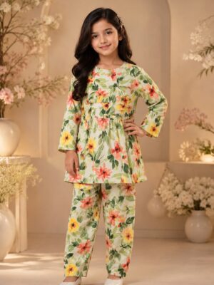 Floral girls suit