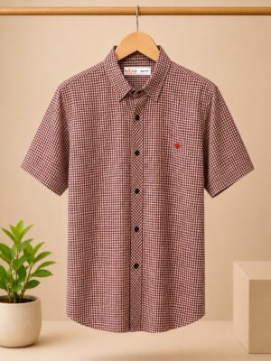 Checked button down shirt