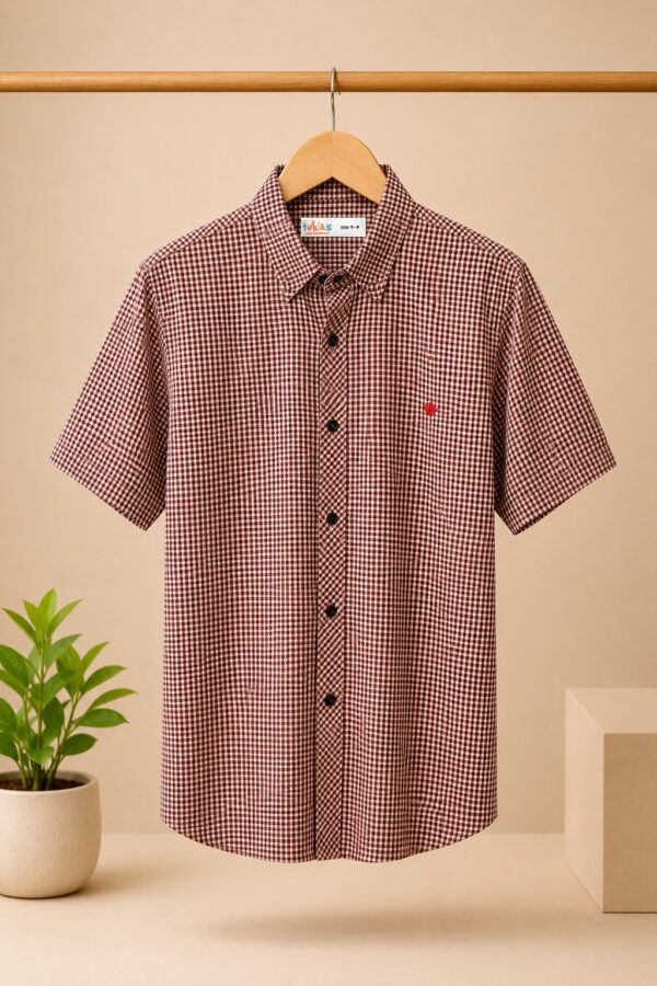 Checked button down shirt