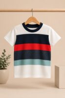 Contrast panel tee