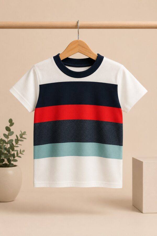 Contrast panel tee