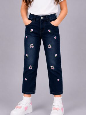 Embroidered bottom jeans