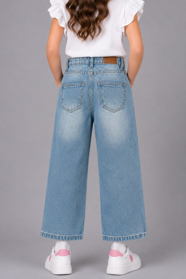 Heart Embroidered girls jeans