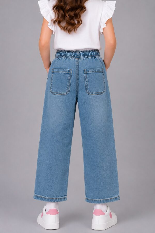 Trendy Butterfly Wide Leg Jeans