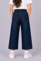 Girls Elastic Waist Capri Jeans