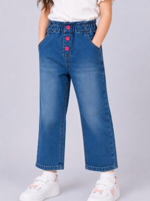 Elasticated waist kapri jeans