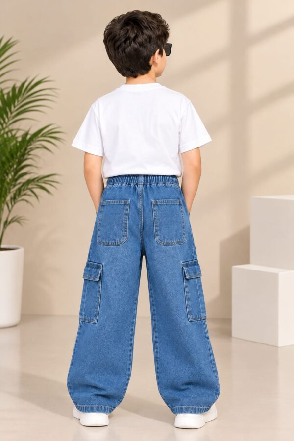 LIGHT BLUE BOYS CARGO JEANS